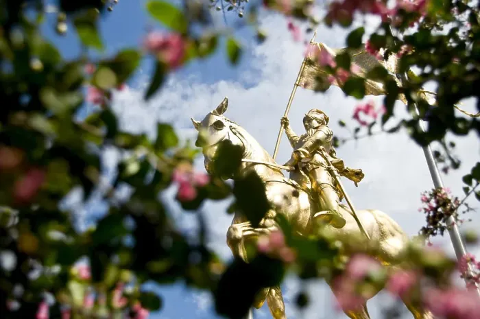 Framed Print : Louisiana, New Orleans, French Quarter, This Golden Staute Of Joan Of Arc Was A Gift From France Framed Print : Louisiana, New Orleans, French Quarter, This Golden Staute Of Joan Of Arc Was A Gift From France