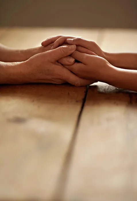 Framed Print : Love, support and closeup of people holding hands for grief Framed Print : Love, support and closeup of people holding hands for grief