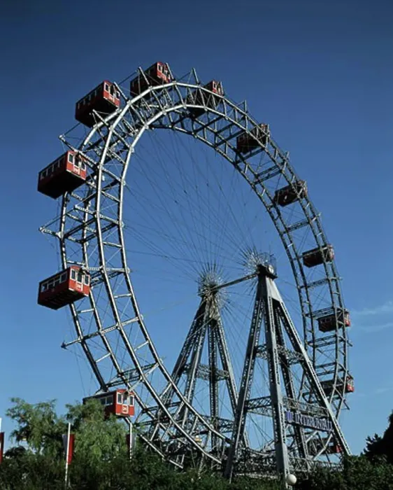 Framed Print : Low angle view of a ferris wheel, Prater Park, Vienna, Austria