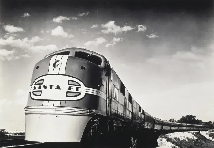 Framed Print : Low angle view of a moving train