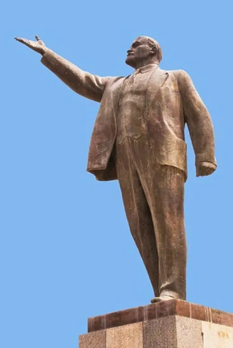 Framed Print : Low angle view of statue of Lenin, Baikonur, Kazakhstan Framed Print : Low angle view of statue of Lenin, Baikonur, Kazakhstan