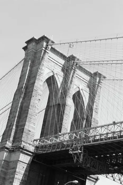 Framed Print : Low angle view of a suspension bridge Framed Print : Low angle view of a suspension bridge