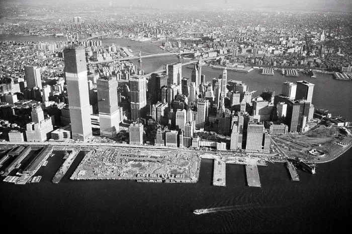 Framed Print : Lower Manhattan with World Trade Center & other Construction