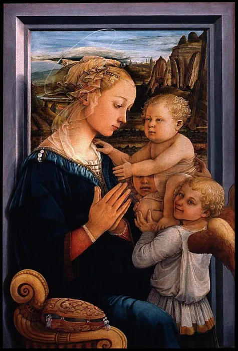 Framed Print : Madonna with child surrounded by angels by Filippo Fra Lippi Framed Print : Madonna with child surrounded by angels by Filippo Fra Lippi