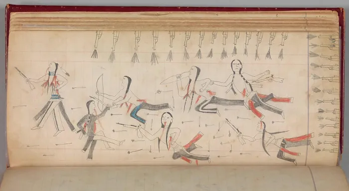 Framed Print : Maffet Ledger: Drawing ca. 1874-81 Southern and Northern Cheyenne Framed Print : Maffet Ledger: Drawing ca. 1874-81 Southern and Northern Cheyenne