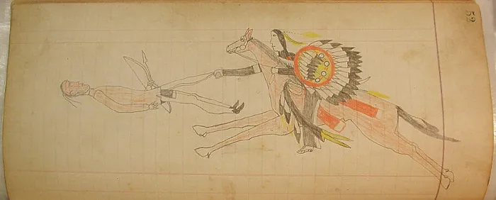Framed Print : Maffet Ledger: Drawing ca. 1874-81 Southern and Northern Cheyenne. Maffet Ledger: Drawing 766407 Framed Print : Maffet Ledger: Drawing ca. 1874-81 Southern and Northern Cheyenne. Maffet Ledger: Drawing 766407