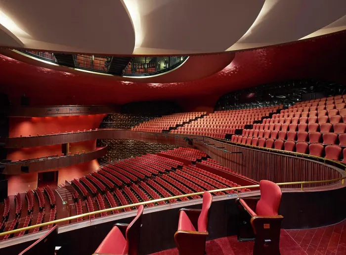 Framed Print : Main auditorium space. National Taichung Theater, Taichung, China. Architect: Toyo Ito, 2016 Framed Print : Main auditorium space. National Taichung Theater, Taichung, China. Architect: Toyo Ito, 2016