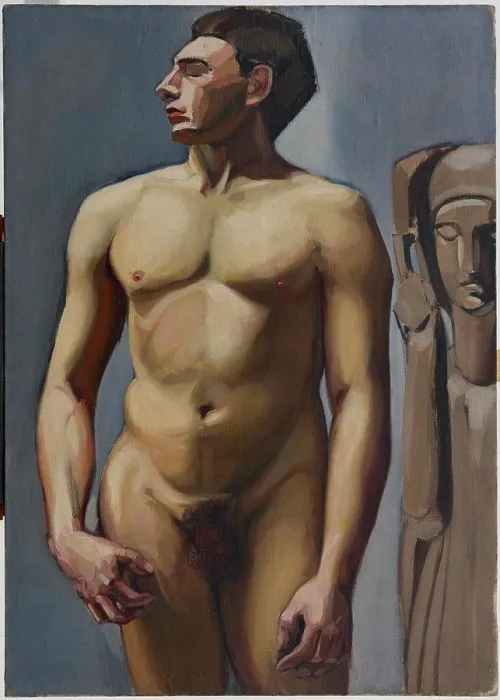 Framed Print : Male Nude, Lempicka, Tamara de (1898-1980) Framed Print : Male Nude, Lempicka, Tamara de (1898-1980)