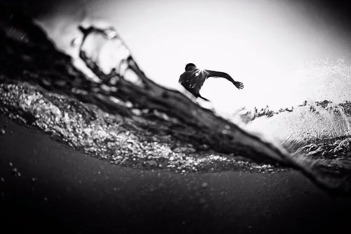 Framed Print : Male surfer making cutback from behind ocean wave Framed Print : Male surfer making cutback from behind ocean wave