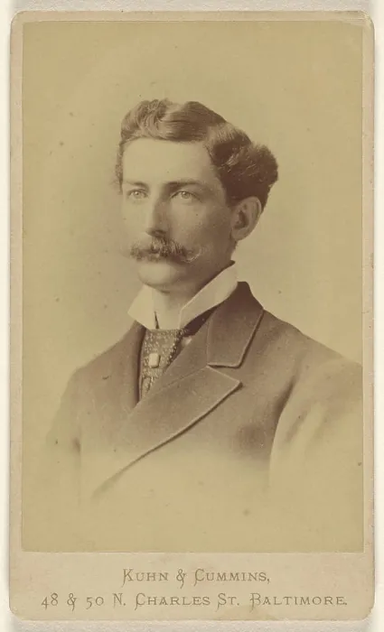 Framed Print : man with moustache; Kuhn & Cummins (American, about 1873 - 1881); 1870s; Albumen silver print Framed Print : man with moustache; Kuhn & Cummins (American, about 1873 - 1881); 1870s; Albumen silver print