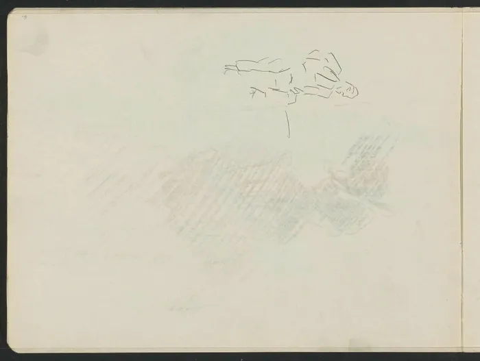 Framed Print : Man with raised leg. He may run on a staircase. Leaf 2 Verso from sketchbook XVII with 31 sheets