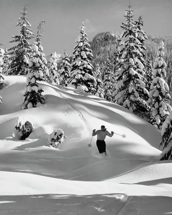 Framed Print : Man skiing on snow Framed Print : Man skiing on snow