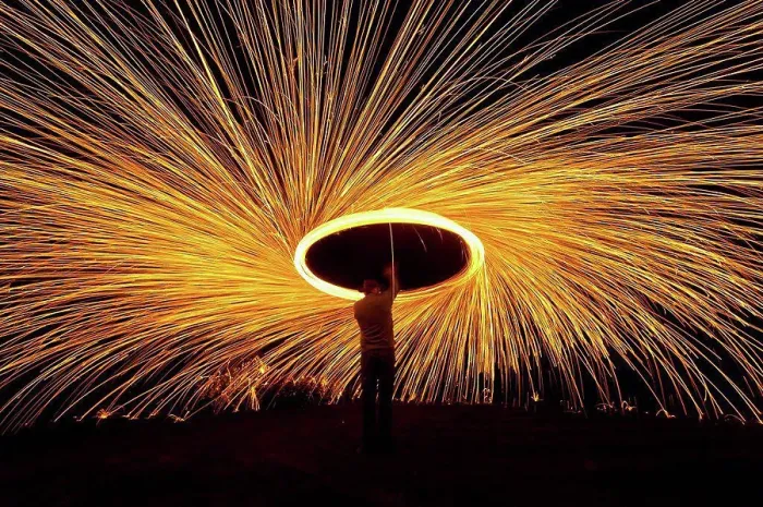 Framed Print : Man Spinning Ball Of Burning Steel Wool At Night, Petersfield, Hampshire, Uk Framed Print : Man Spinning Ball Of Burning Steel Wool At Night, Petersfield, Hampshire, Uk