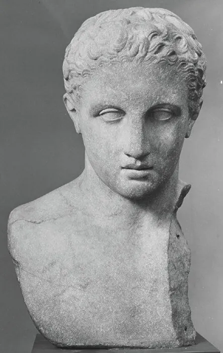Framed Print : Marble bust of a youth 1st or 2nd century A Framed Print : Marble bust of a youth 1st or 2nd century A