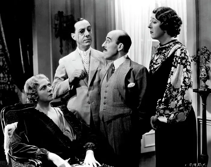 Framed Print : Marie Lohr, Ralph Lynn, Robertson Mare and Norma Varden in a scene from ton Walls new Gainsborough comedy