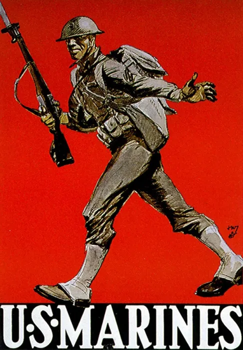 Framed Print : Marine Recruitment Poster Framed Print : Marine Recruitment Poster