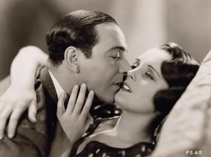 Framed Print : Mary Astor and Ricardo Cortez in a scene from Radio Pictures 'Behind Office Doors'