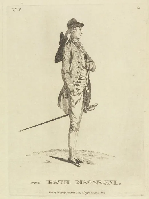 Framed Print : Mary Darly, active 1762 -1772, British, The Bath Macaroni. Etching Framed Print : Mary Darly, active 1762 -1772, British, The Bath Macaroni. Etching
