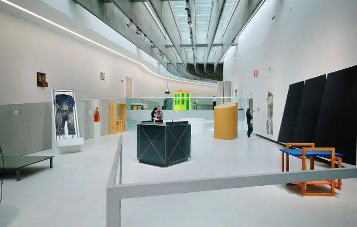 Framed Print : Maxxi, Rome, Italy. Architect: Zaha Hadid, 2009. Interior of exhibition space, works by artist Michelangelo Pistoletto Framed Print : Maxxi, Rome, Italy. Architect: Zaha Hadid, 2009. Interior of exhibition space, works by artist Michelangelo Pistoletto