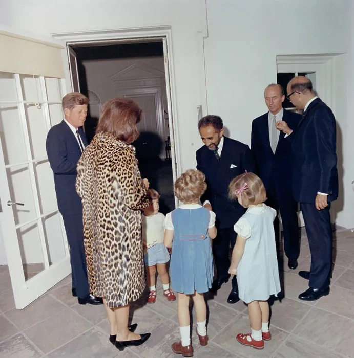Framed Print : Meeting with Haile Selassie I, Emperor of Ethiopia Framed Print : Meeting with Haile Selassie I, Emperor of Ethiopia