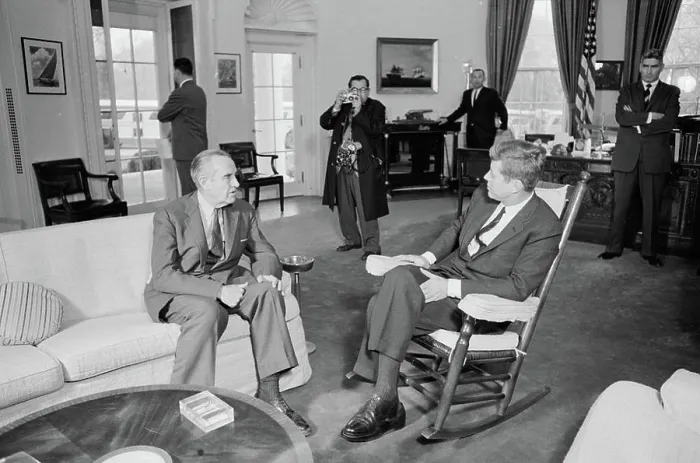 Framed Print : Meeting with William Averell Harriman Framed Print : Meeting with William Averell Harriman