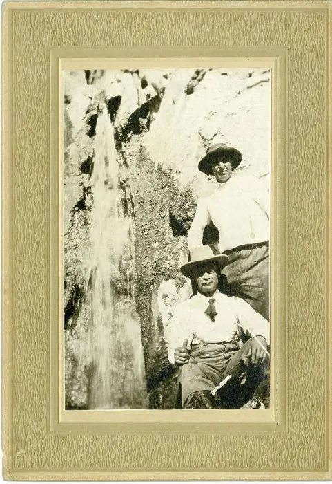 Framed Print : Men at Waterfall. Rocky Mountain Region (Denver, CO). Photographic Print Framed Print : Men at Waterfall. Rocky Mountain Region (Denver, CO). Photographic Print