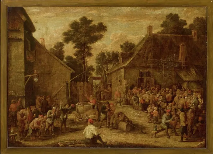 Framed Print : Merry-making in the countryside. Teniers, David, II (1610-1690), painter Framed Print : Merry-making in the countryside. Teniers, David, II (1610-1690), painter