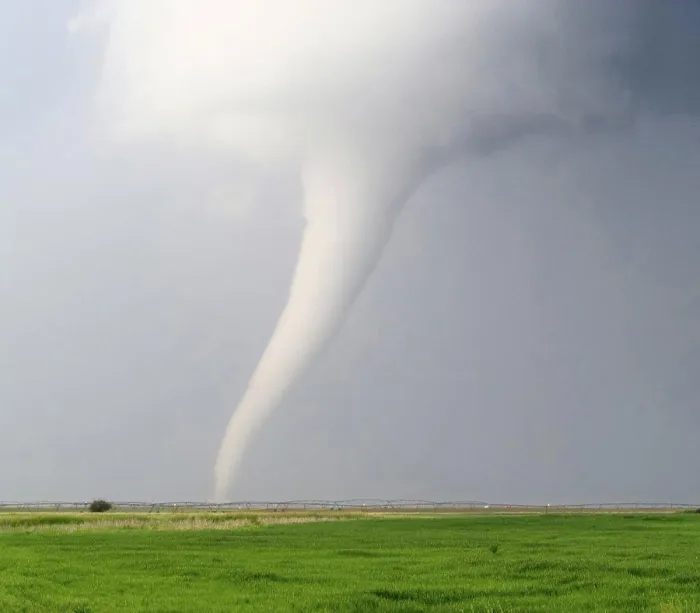 Framed Print : Milky White Tornado Spins Across Farmland, North central Nebraska, USA Framed Print : Milky White Tornado Spins Across Farmland, North central Nebraska, USA