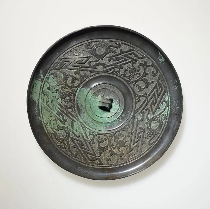 Framed Print : Mirror, 4th-3rd century BCE, 6 7 / 16 × 3 / 8 in. 0.9 lb. (16.35 × 0.95 cm, 0.4 kg), Bronze, China, 4th-3rd century BCE Framed Print : Mirror, 4th-3rd century BCE, 6 7 / 16 × 3 / 8 in. 0.9 lb. (16.35 × 0.95 cm, 0.4 kg), Bronze, China, 4th-3rd century BCE