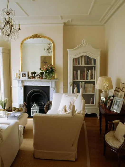 Framed Print : Mirror above fireplace in traditional living room Framed Print : Mirror above fireplace in traditional living room