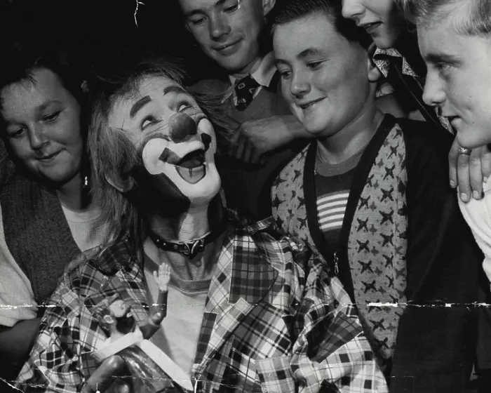 Framed Print : Misc. - Clowns. April 02, 1954 Framed Print : Misc. - Clowns. April 02, 1954