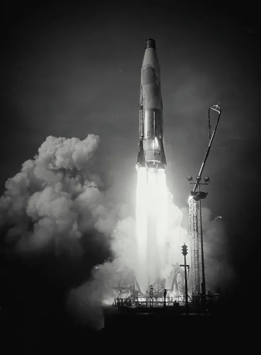 Framed Print : Missile taking off from a launch pad, Atlas Missile, Cape Canaveral, Florida, USA Framed Print : Missile taking off from a launch pad, Atlas Missile, Cape Canaveral, Florida, USA