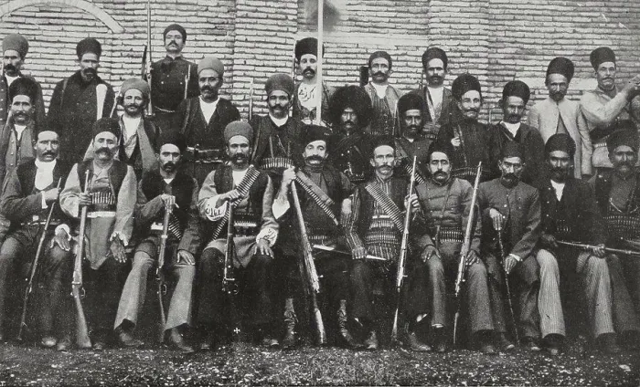 Framed Print : Mohammad Ali Shah's soldiers, Persian constitutional revolution Framed Print : Mohammad Ali Shah's soldiers, Persian constitutional revolution