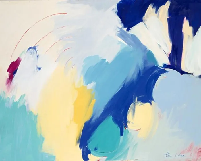 Framed Print : Moods of Space, by Patricia Brown, oil on paper, Circa 1995