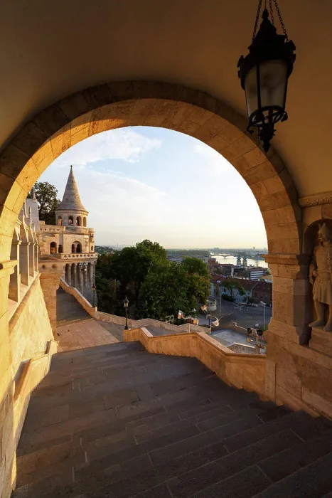 Framed Print : Morning view of Fisherman's Bastion in historic city centre of Buda