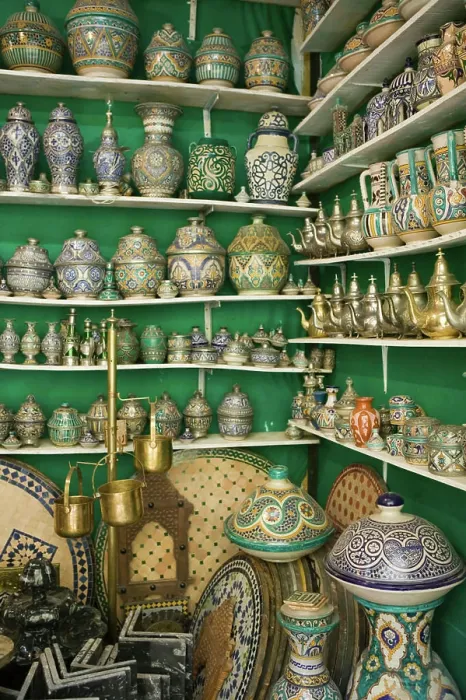 Framed Print : MOROCCO, Fes: Fes El, Bali (Old Fes), Traditional Pottery Framed Print : MOROCCO, Fes: Fes El, Bali (Old Fes), Traditional Pottery
