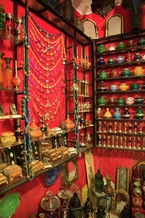 Framed Print : MOROCCO, Fes: Fes El, Bali (Old Fes), Souvenir Shop Interior