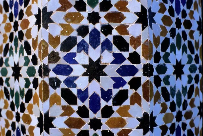 Framed Print : Morocco, Marrakech, Medina, Sadian Tombs, Detail Of Mosaic Framed Print : Morocco, Marrakech, Medina, Sadian Tombs, Detail Of Mosaic