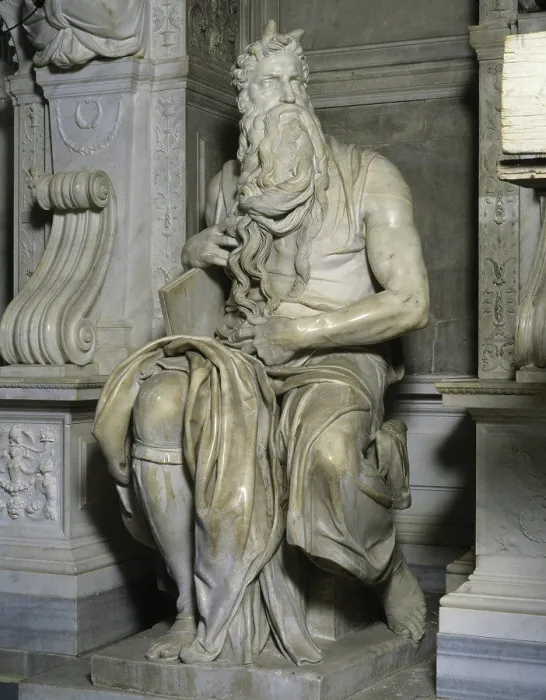 Framed Print : Moses (Full View, Right Side) Michelangelo Buonarroti (1475-1564 / Italian) San Pietro in Vincoli, Rome, Italy