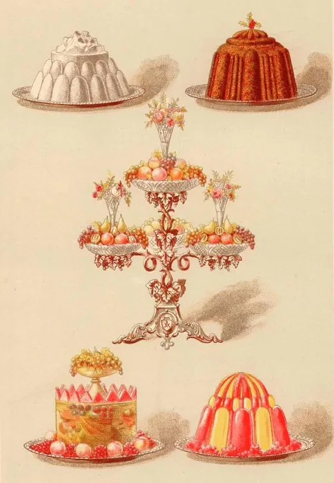 Framed Print : Moulded puddings for a dinner party Framed Print : Moulded puddings for a dinner party