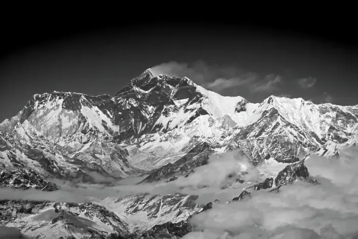 Framed Print : Mt Everest with its customary plume of cloud blowing off the summit, seen from 7000 meters Himalayan Mountains Nepal Framed Print : Mt Everest with its customary plume of cloud blowing off the summit, seen from 7000 meters Himalayan Mountains Nepal
