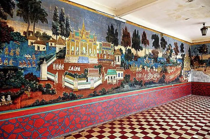 Framed Print : Murals of scenes from the Khmer (Reamker) version of the classic Indian epic Ramayana Framed Print : Murals of scenes from the Khmer (Reamker) version of the classic Indian epic Ramayana
