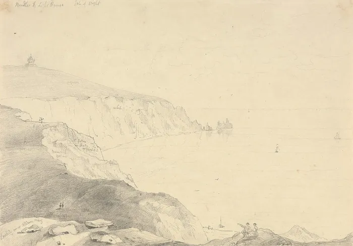 Framed Print : The Needles and Lighthouse, Isle of Wight