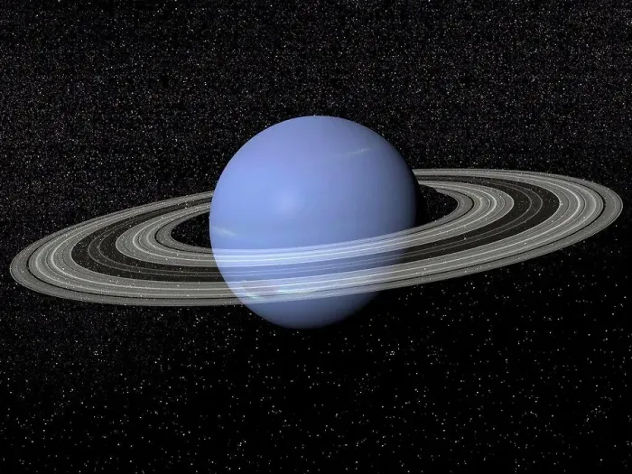 Framed Print : Neptune and its rings against a starry background Framed Print : Neptune and its rings against a starry background