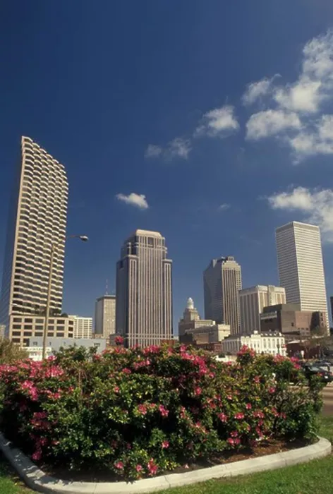 Framed Print : New Orleans, skyline, Louisiana, LA, Downtown skyline of New Orleans in the spring Framed Print : New Orleans, skyline, Louisiana, LA, Downtown skyline of New Orleans in the spring