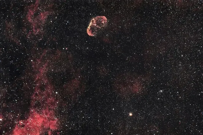 Framed Print : NGC 6888, Crescent Nebula in a dark sky Framed Print : NGC 6888, Crescent Nebula in a dark sky