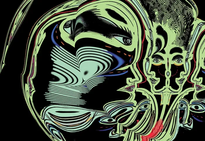 Framed Print : Nite madness, 2007, Diana Ong (b.1940 / Chinese-American) Computer Graphics Framed Print : Nite madness, 2007, Diana Ong (b.1940 / Chinese-American) Computer Graphics