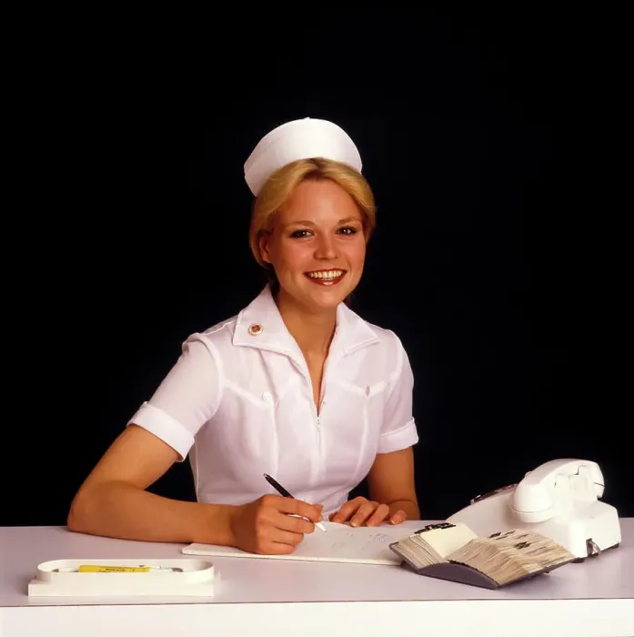 Framed Print : Nurse Sitting