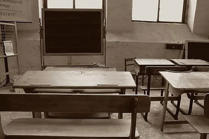 Framed Print : An old classroom in a museum Framed Print : An old classroom in a museum