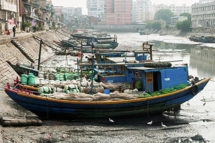 Framed Print : Old fishing harbour; Xiamen, Fujian province, China Framed Print : Old fishing harbour; Xiamen, Fujian province, China